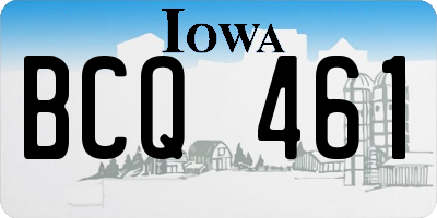 IA license plate BCQ461
