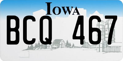 IA license plate BCQ467