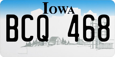 IA license plate BCQ468