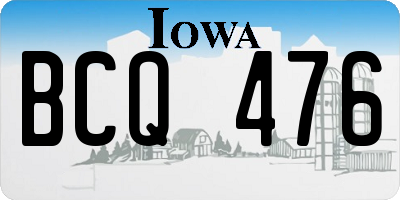 IA license plate BCQ476
