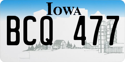 IA license plate BCQ477