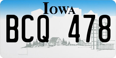 IA license plate BCQ478
