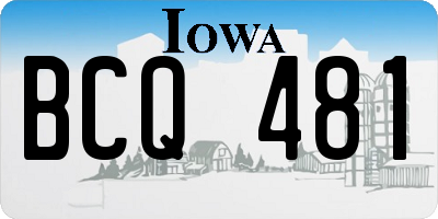 IA license plate BCQ481