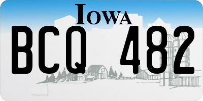 IA license plate BCQ482
