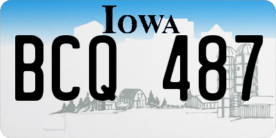 IA license plate BCQ487