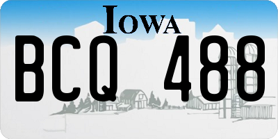 IA license plate BCQ488