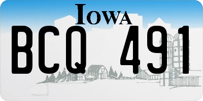 IA license plate BCQ491