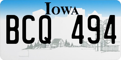 IA license plate BCQ494