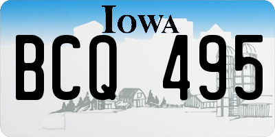 IA license plate BCQ495
