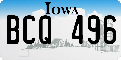 IA license plate BCQ496