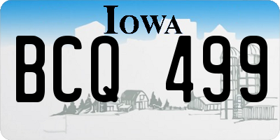 IA license plate BCQ499