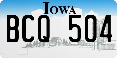 IA license plate BCQ504