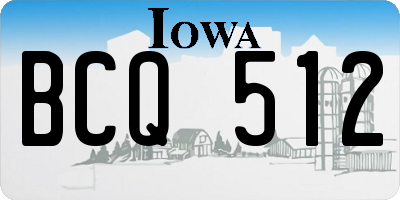 IA license plate BCQ512