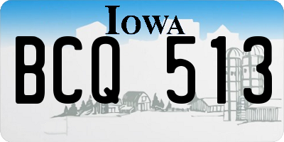 IA license plate BCQ513