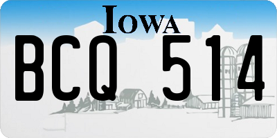 IA license plate BCQ514