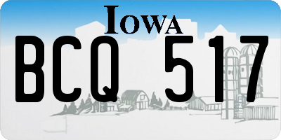 IA license plate BCQ517