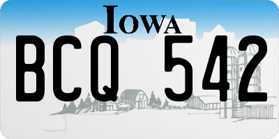 IA license plate BCQ542