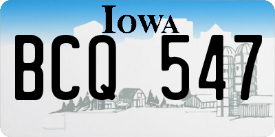 IA license plate BCQ547