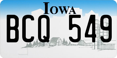 IA license plate BCQ549