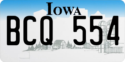 IA license plate BCQ554