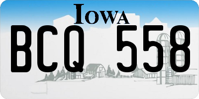IA license plate BCQ558