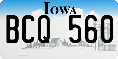 IA license plate BCQ560