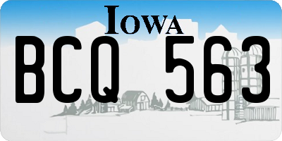 IA license plate BCQ563
