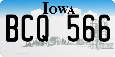 IA license plate BCQ566