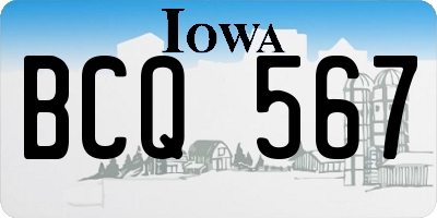 IA license plate BCQ567