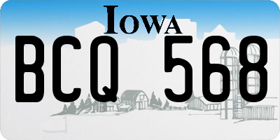 IA license plate BCQ568