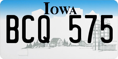 IA license plate BCQ575