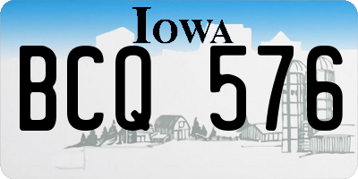 IA license plate BCQ576