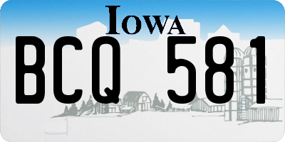 IA license plate BCQ581