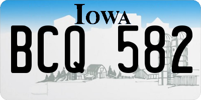 IA license plate BCQ582