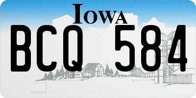 IA license plate BCQ584