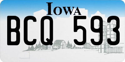 IA license plate BCQ593
