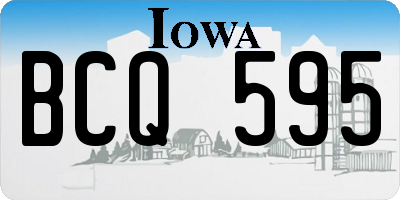 IA license plate BCQ595