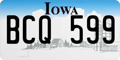 IA license plate BCQ599