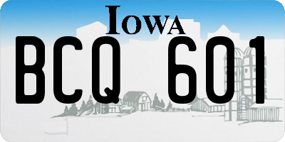 IA license plate BCQ601