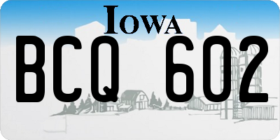 IA license plate BCQ602