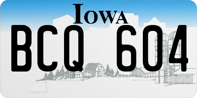 IA license plate BCQ604