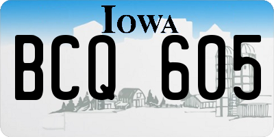 IA license plate BCQ605