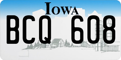 IA license plate BCQ608
