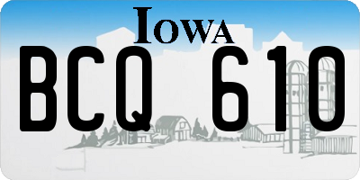 IA license plate BCQ610