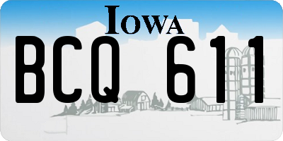 IA license plate BCQ611