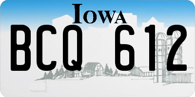 IA license plate BCQ612