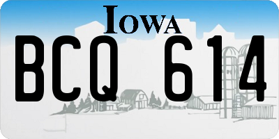 IA license plate BCQ614