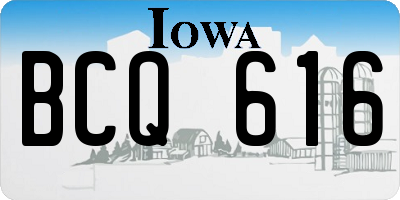 IA license plate BCQ616
