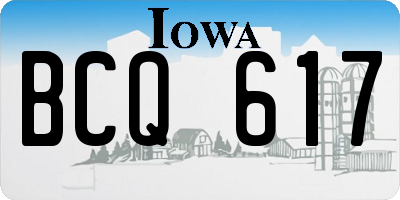 IA license plate BCQ617