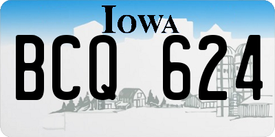 IA license plate BCQ624